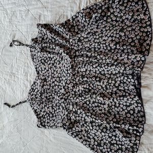 SHEIN ladies spaghetti strap peplum blouse